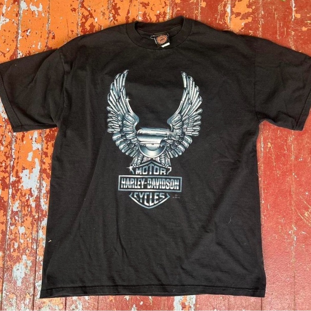 Vintage 1990s Harley-Davidson Black Graphic Tee